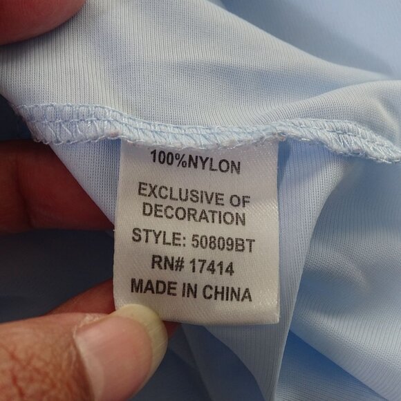 Miss Elaine Classics Women Blue Nightgown Size L Nylon Embroidered Short Sleeve - Picture 5 of 8